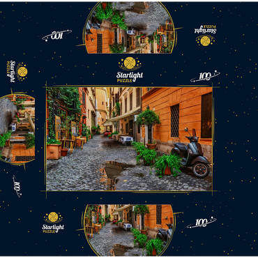 View of an old narrow street in Rome, Italy 100 Jigsaw Puzzle box 3D Modell