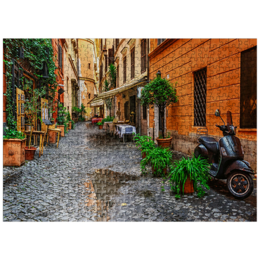 puzzleplate View of an old narrow street in Rome, Italy 500 Jigsaw Puzzle