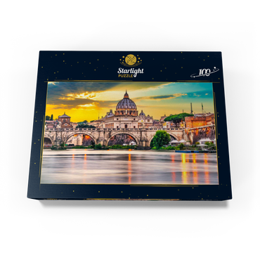 St. Peter's Basilica and Ponte Vittorio Emanuele II in Vatican, Rome, Italy 100 Jigsaw Puzzle box view1