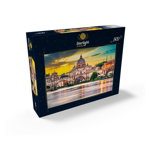 St. Peter's Basilica and Ponte Vittorio Emanuele II in Vatican, Rome, Italy 500 Jigsaw Puzzle box view1