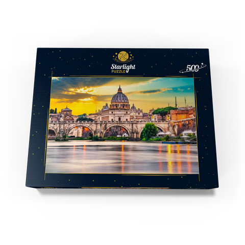 St. Peter's Basilica and Ponte Vittorio Emanuele II in Vatican, Rome, Italy 500 Jigsaw Puzzle box view1