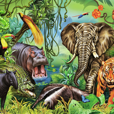 Animals of the rainforest 1000 Jigsaw Puzzle 3D Modell