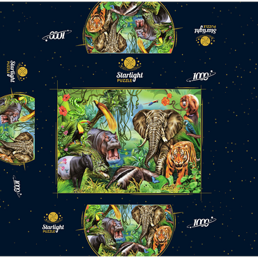 Animals of the rainforest 1000 Jigsaw Puzzle box 3D Modell