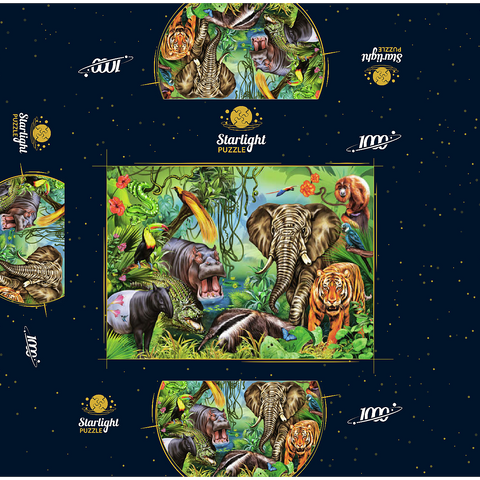 Animals of the rainforest 1000 Jigsaw Puzzle box 3D Modell