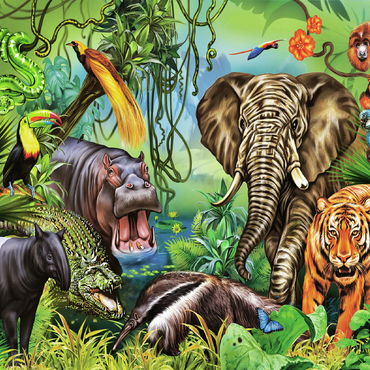 Animals of the rainforest 100 Jigsaw Puzzle 3D Modell