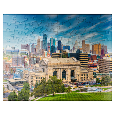 puzzleplate Skyline of Kansas City, Missouri, USA 100 Jigsaw Puzzle