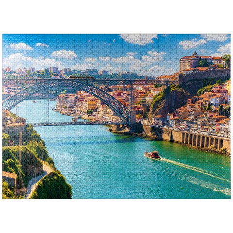 puzzleplate Picturesque colorful view of the old town of Porto, Portugal 1000 Jigsaw Puzzle