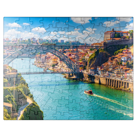 puzzleplate Picturesque colorful view of the old town of Porto, Portugal 100 Jigsaw Puzzle
