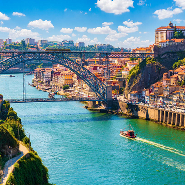 Picturesque colorful view of the old town of Porto, Portugal 100 Jigsaw Puzzle 3D Modell