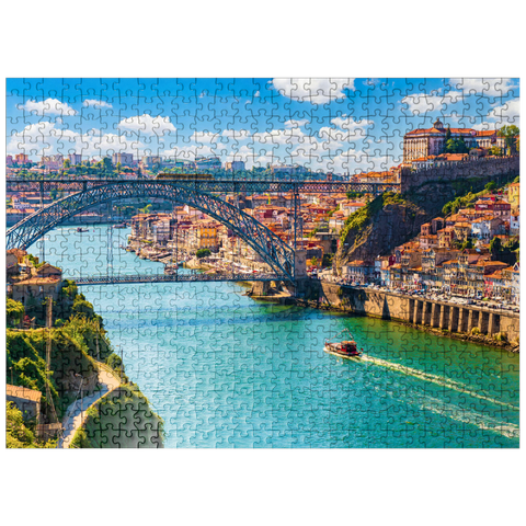 puzzleplate Picturesque colorful view of the old town of Porto, Portugal 500 Jigsaw Puzzle