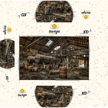 Lost Places - Rusted cisterns and barrels in an abandoned factory 100 Jigsaw Puzzle box 3D Modell