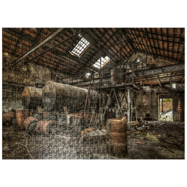 puzzleplate Lost Places - Rusted cisterns and barrels in an abandoned factory 500 Jigsaw Puzzle