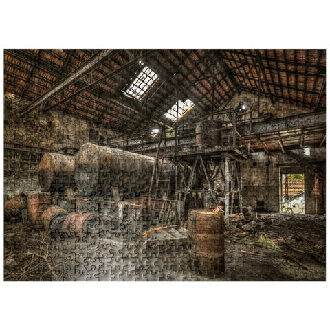 puzzleplate Lost Places - Rusted cisterns and barrels in an abandoned factory 500 Jigsaw Puzzle