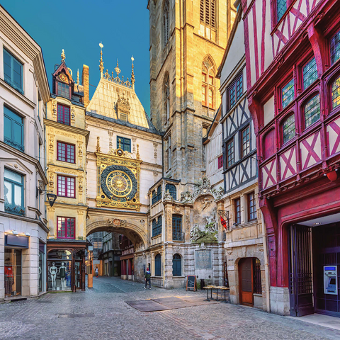 The Gros-Horloge (Great Clock), Rouen, Normandy, France 1000 Jigsaw Puzzle 3D Modell