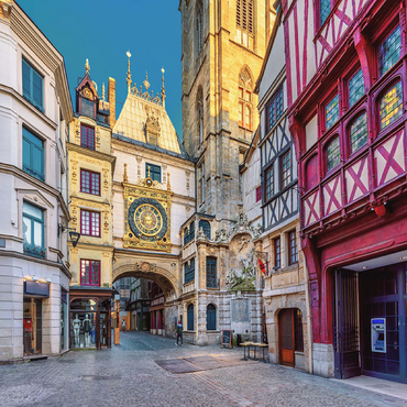 The Gros-Horloge (Great Clock), Rouen, Normandy, France 100 Jigsaw Puzzle 3D Modell
