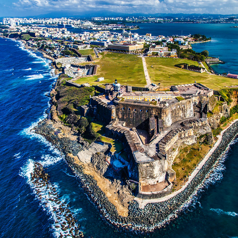Aerial view of the Castillo San Felipe del Morro in Old San Juan, Puerto Rico 1000 Jigsaw Puzzle 3D Modell