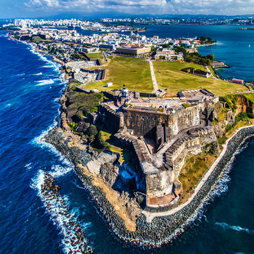 Aerial view of the Castillo San Felipe del Morro in Old San Juan, Puerto Rico 100 Jigsaw Puzzle 3D Modell
