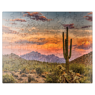 puzzleplate Sunset in the Sonoran Desert near Phoenix, Arizona 100 Jigsaw Puzzle