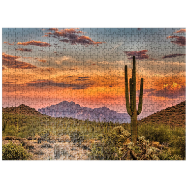 puzzleplate Sunset in the Sonoran Desert near Phoenix, Arizona 500 Jigsaw Puzzle