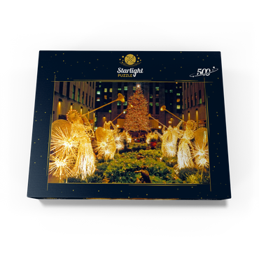 Rockefeller Center at Christmas time, New York City, New York, USA 500 Jigsaw Puzzle box view1