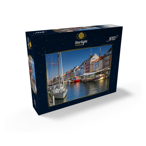 Boats at the branch canal Nyhavn in the district Frederiksstaden 1000 Jigsaw Puzzle box view1