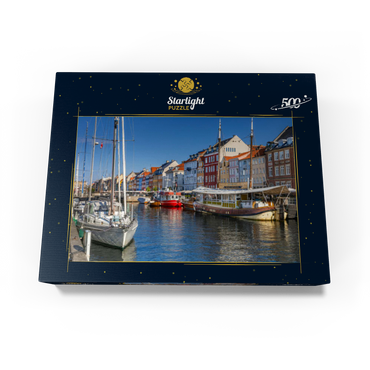 Boats at the branch canal Nyhavn in the district Frederiksstaden 500 Jigsaw Puzzle box view1