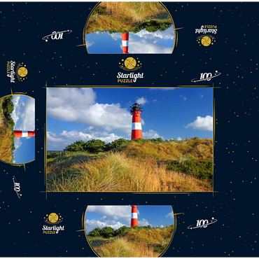 Hörnum lighthouse, Sylt island, Schleswig-Holstein, Germany 100 Jigsaw Puzzle box 3D Modell