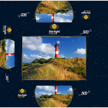 Hörnum lighthouse, Sylt island, Schleswig-Holstein, Germany 500 Jigsaw Puzzle box 3D Modell