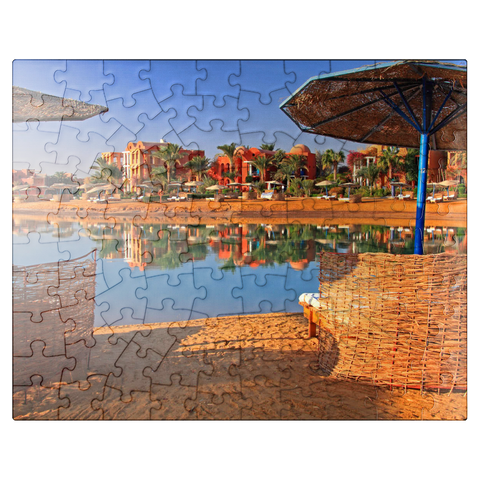 puzzleplate Lagoon beach near Hurghada, Red Sea, Egypt 100 Jigsaw Puzzle