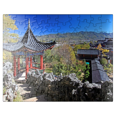 puzzleplate Viewing pavilion over the residence of the Naxi rulers Mu in the old town of Dayan in Lijiang, Yunnan Province, China. 100 Jigsaw Puzzle