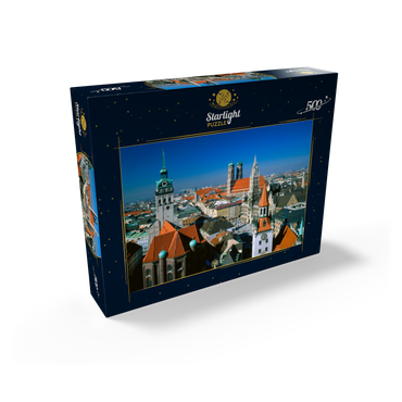View of Marienplatz with Old Peter, Church of Our Lady and City Hall, Munich, Bavaria, Germany 500 Jigsaw Puzzle box view1