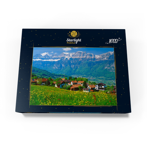 Kleinberg near Flums against Churfirsten, Canton St. Gallen, Switzerland 1000 Jigsaw Puzzle box view1