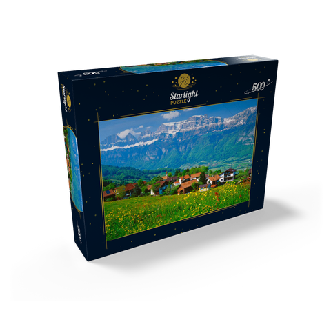 Kleinberg near Flums against Churfirsten, Canton St. Gallen, Switzerland 500 Jigsaw Puzzle box view1