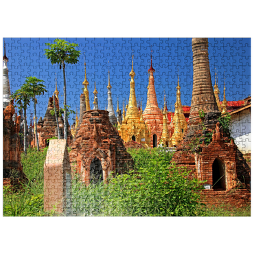 puzzleplate Pagoda forest of stupas of Shwe Indein pagoda near Indein village on Inle Lake, Myanmar 500 Jigsaw Puzzle