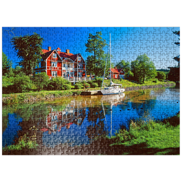 puzzleplate Göta Hotel by the Göta Canal, Borensberg, Östergötland, Sweden 500 Jigsaw Puzzle