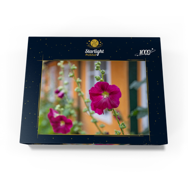 Hollyhocks on a house in the old town 1000 Jigsaw Puzzle box view1