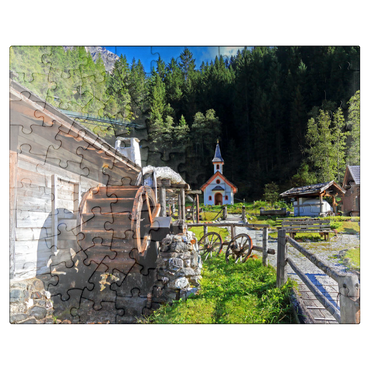 puzzleplate Water mill and chapel in the mill village near Gschnitz in the Gschnitz Valley 100 Jigsaw Puzzle