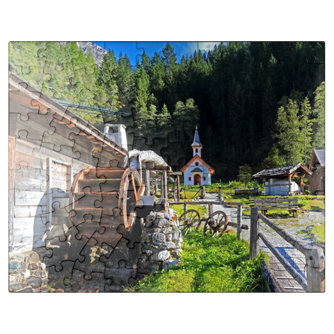 puzzleplate Water mill and chapel in the mill village near Gschnitz in the Gschnitz Valley 100 Jigsaw Puzzle