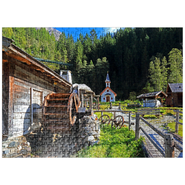 puzzleplate Water mill and chapel in the mill village near Gschnitz in the Gschnitz Valley 500 Jigsaw Puzzle