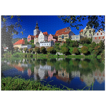 puzzleplate View over the river Mur to Frohnleiten, Styria, Austria 1000 Jigsaw Puzzle