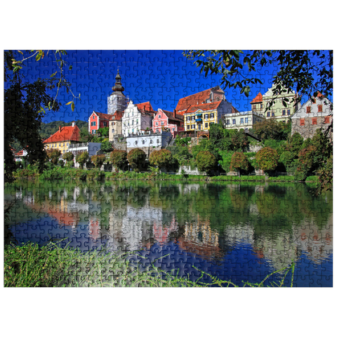 puzzleplate View over the river Mur to Frohnleiten, Styria, Austria 500 Jigsaw Puzzle