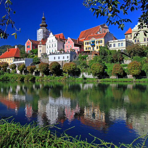 View over the river Mur to Frohnleiten, Styria, Austria 500 Jigsaw Puzzle 3D Modell