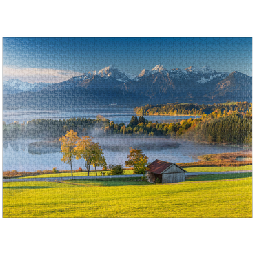 puzzleplate View over the Forggensee near Füssen 1000 Jigsaw Puzzle