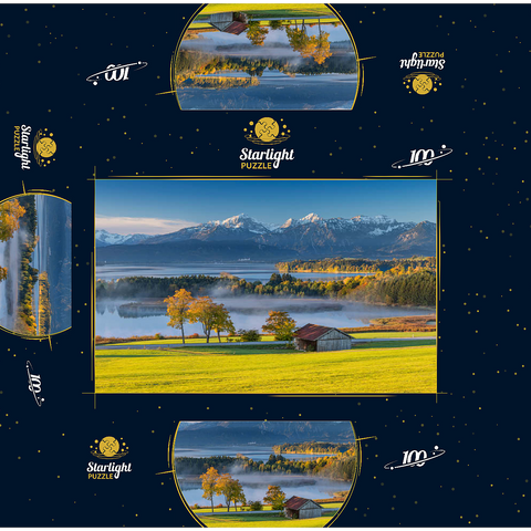 View over the Forggensee near Füssen 100 Jigsaw Puzzle box 3D Modell