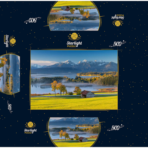 View over the Forggensee near Füssen 500 Jigsaw Puzzle box 3D Modell