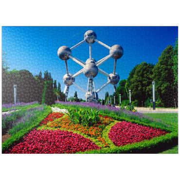 puzzleplate Atomium in Laeken district, built for the 1958 World's Fair - Brussels, Belgium 1000 Jigsaw Puzzle