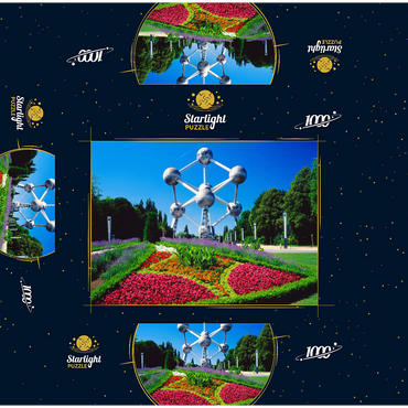 Atomium in Laeken district, built for the 1958 World's Fair - Brussels, Belgium 1000 Jigsaw Puzzle box 3D Modell