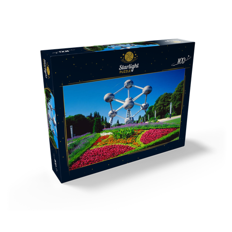 Atomium in Laeken district, built for the 1958 World's Fair - Brussels, Belgium 100 Jigsaw Puzzle box view1