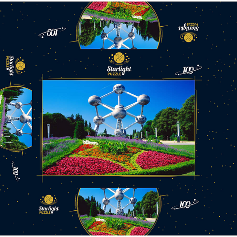 Atomium in Laeken district, built for the 1958 World's Fair - Brussels, Belgium 100 Jigsaw Puzzle box 3D Modell