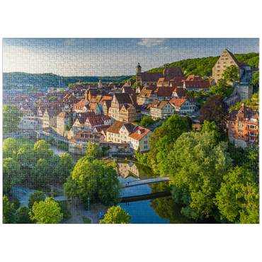puzzleplate View of the old town on the Kocher 1000 Jigsaw Puzzle
